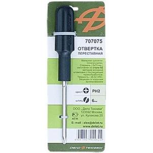 707075 Отвертка переставная 75мм шлиц 6мм - картинка 1
