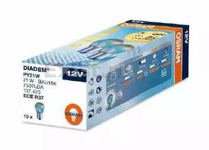Лампа 7507 PY21W 12V 21W (кор.10 шт) см. цок OSRAM - картинка 1