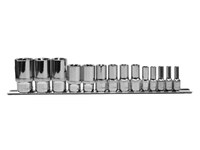 Набор головок торцевых удлиненных Torx E 1/4", 3/8" и 1/2"DR на кронштейне, 14 предметов, 910714, Ombra