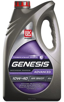 Лукойл GENESIS ADVANCED 10/40 4л. п/синт. - картинка 1